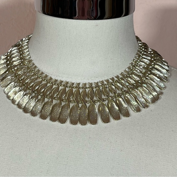 Lisner Vintage 1940 50 Art deco Gold Thick wide Heavy Cleopatra choker Necklace - Picture 16 of 16